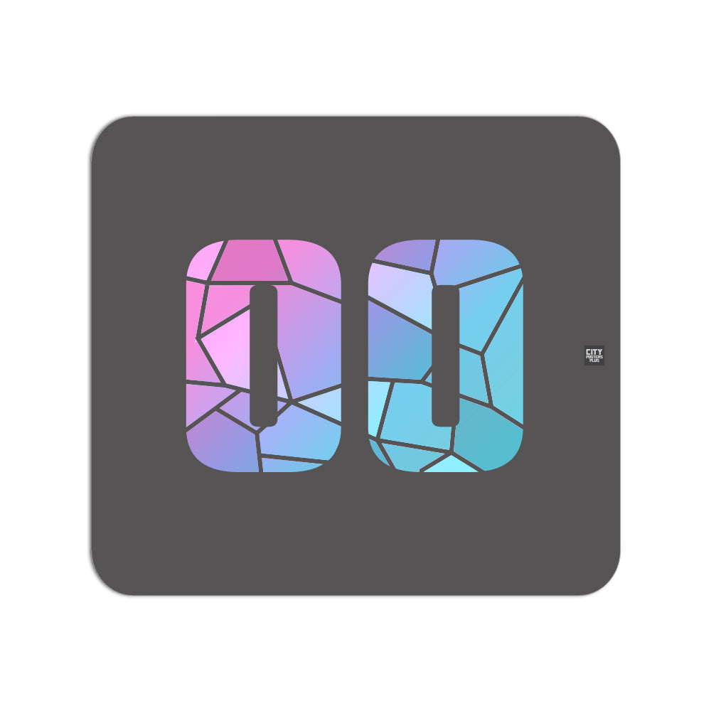 00 Number Mousepad (Charcoal Grey)