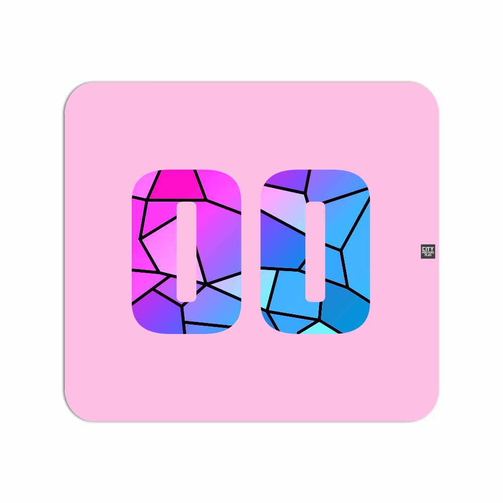 00 Number Mousepad (Light Pink)
