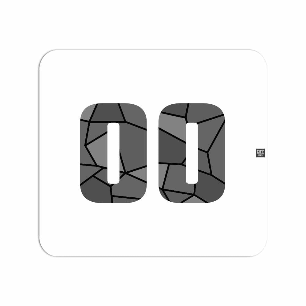 00 Number Mousepad (White)