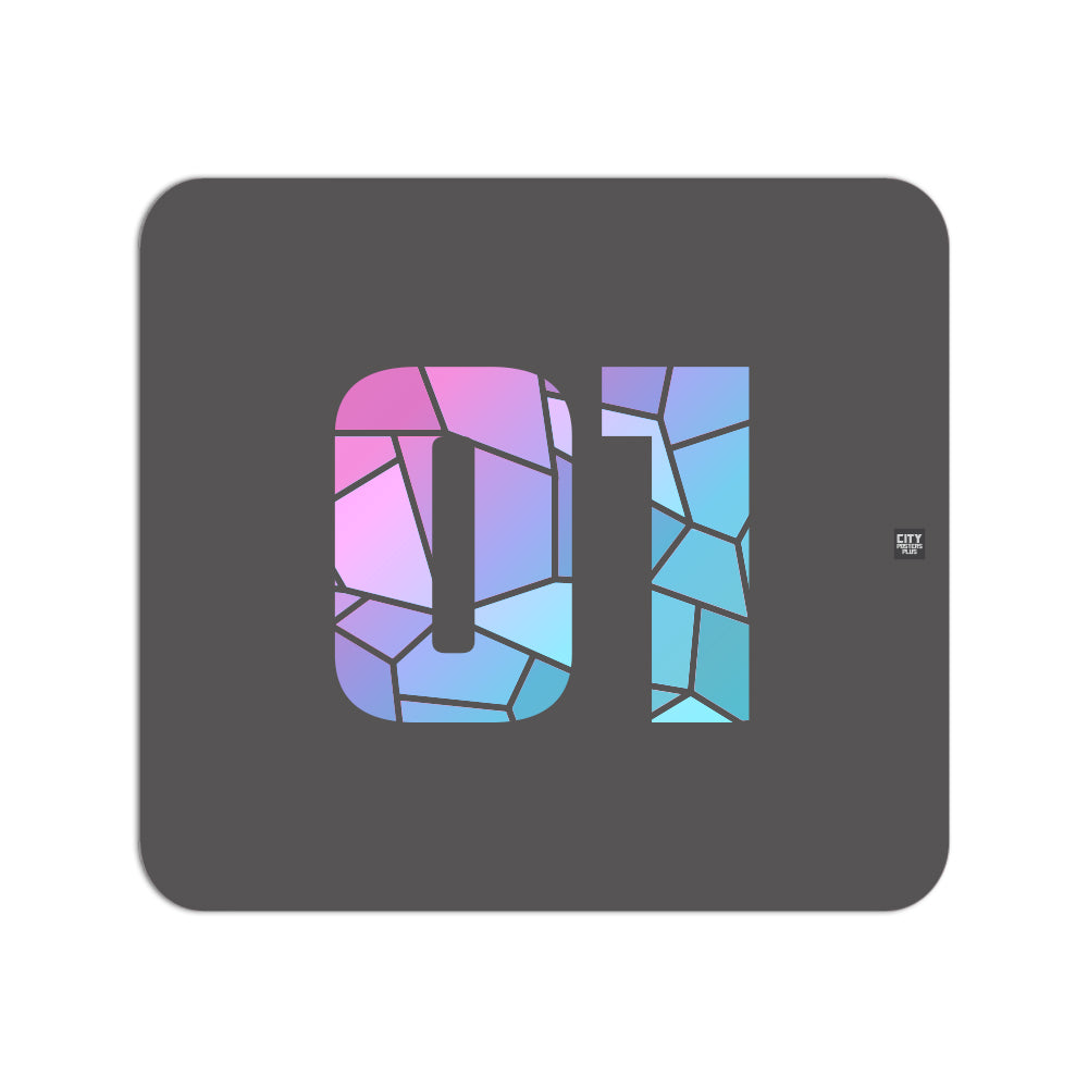 01 Number Mousepad (Charcoal Grey)