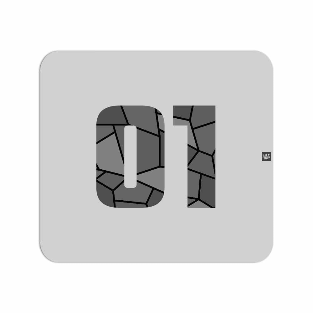 01 Number Mousepad (Melange Grey)