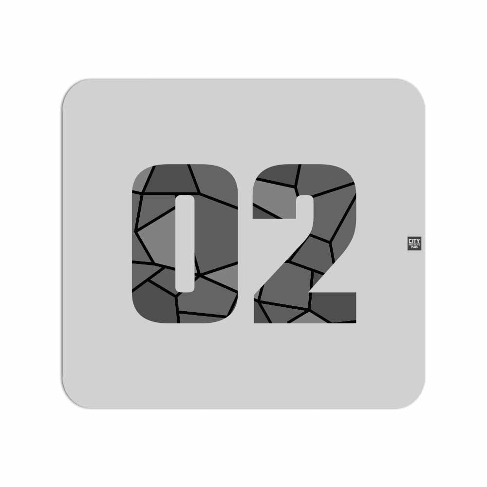 02 Number Mousepad (Melange Grey)
