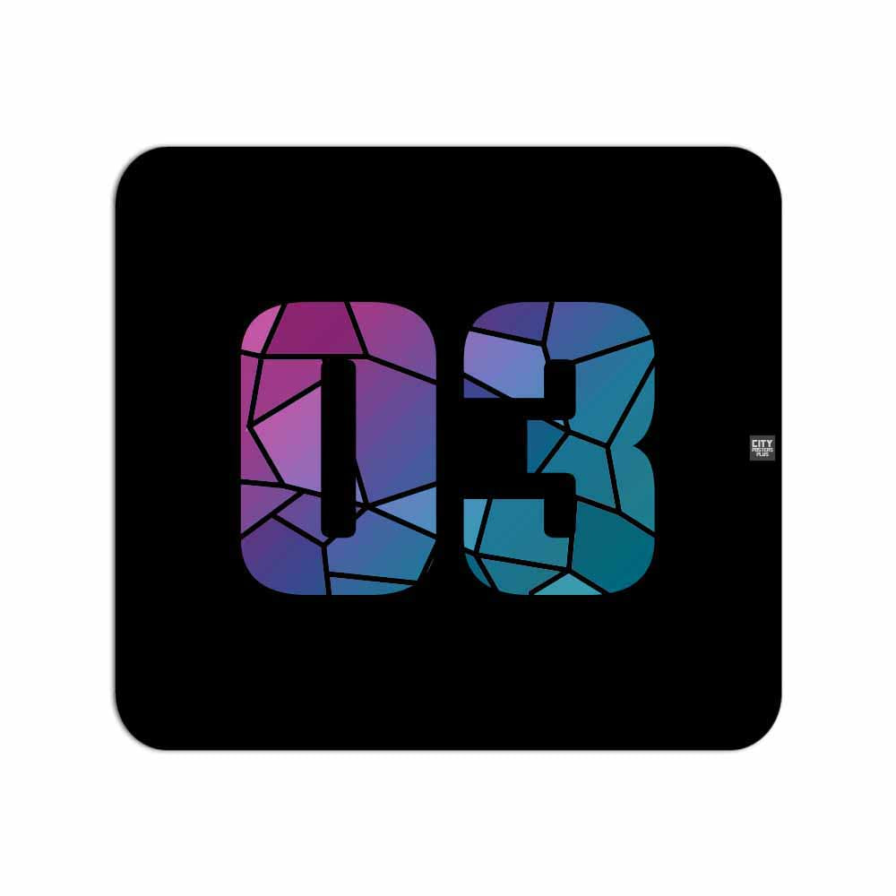03 Number Mousepad (Black)