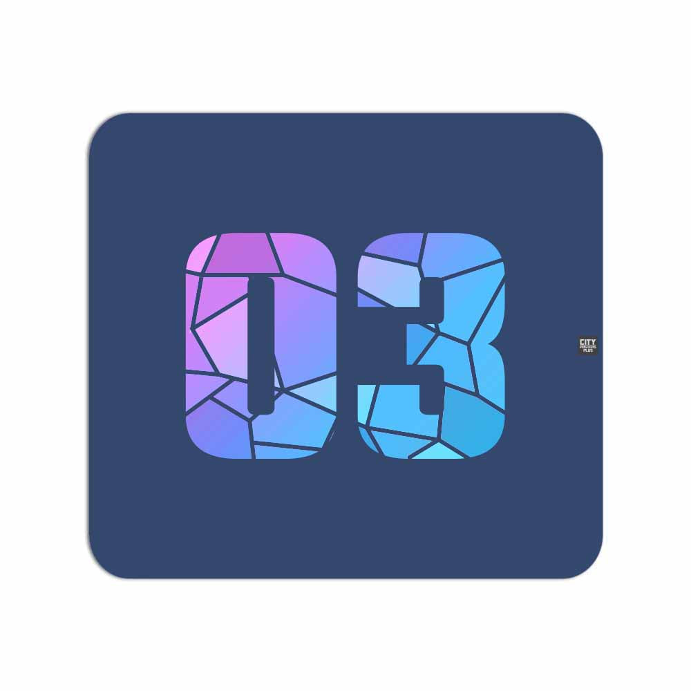 03 Number Mousepad (Navy Blue)