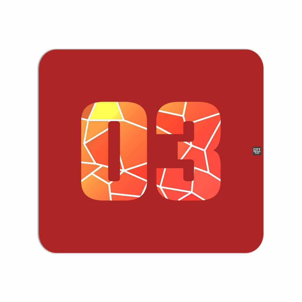 03 Number Mousepad (Red)