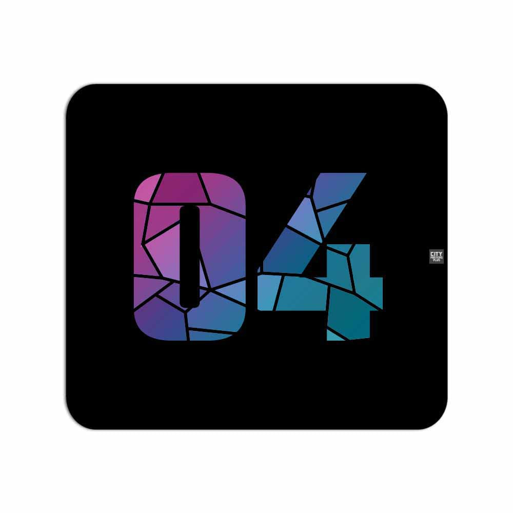 04 Number Mousepad (Black)