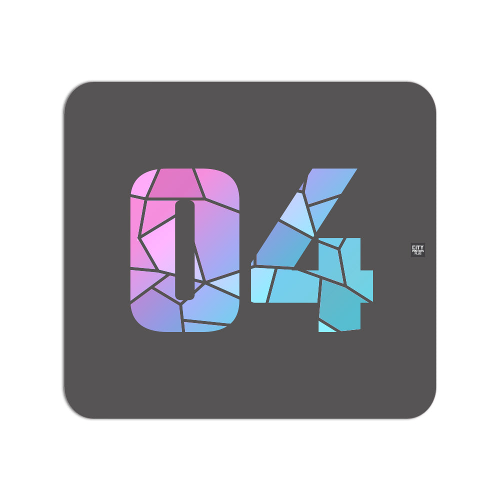 04 Number Mousepad (Charcoal Grey)