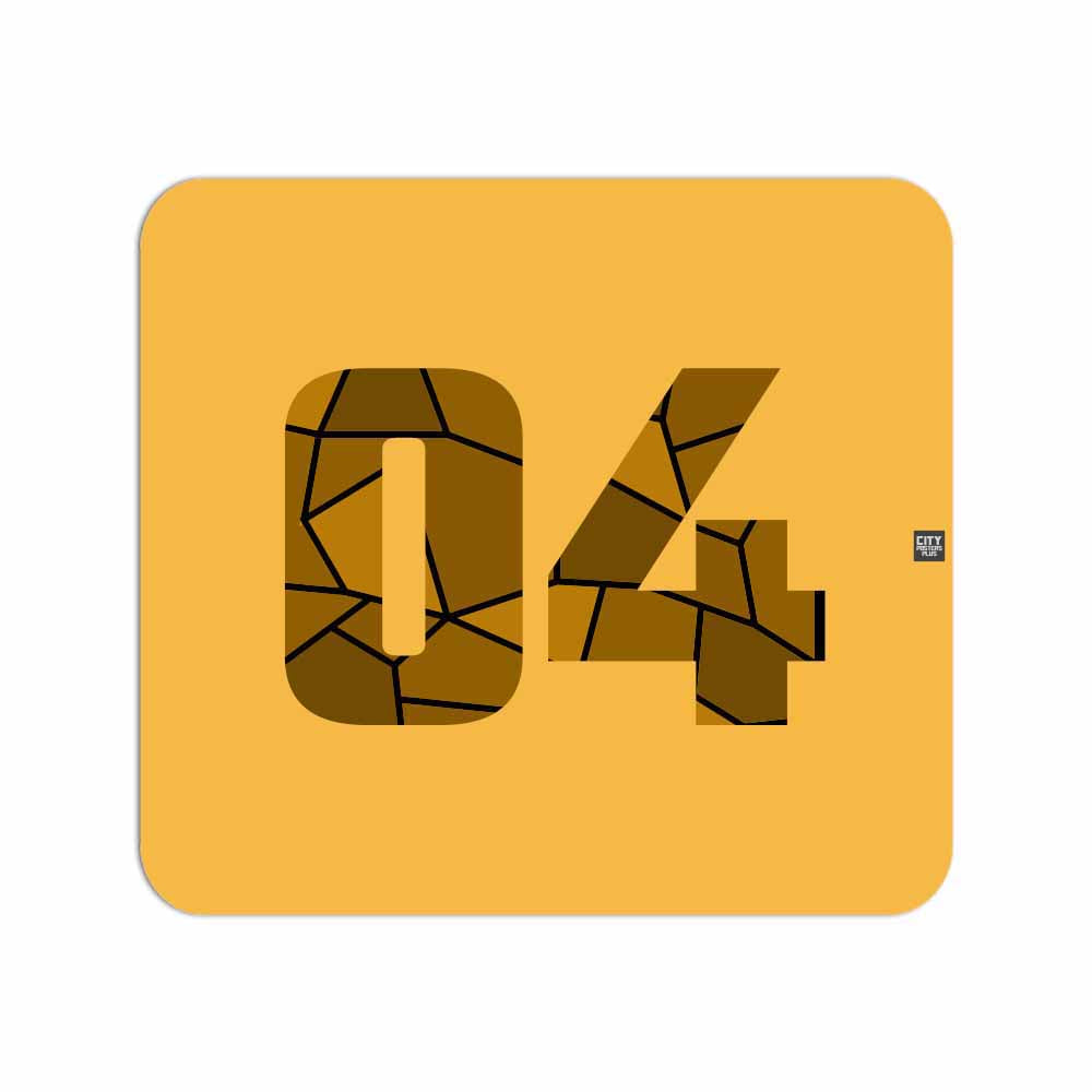 04 Number Mousepad (Golden Yellow)