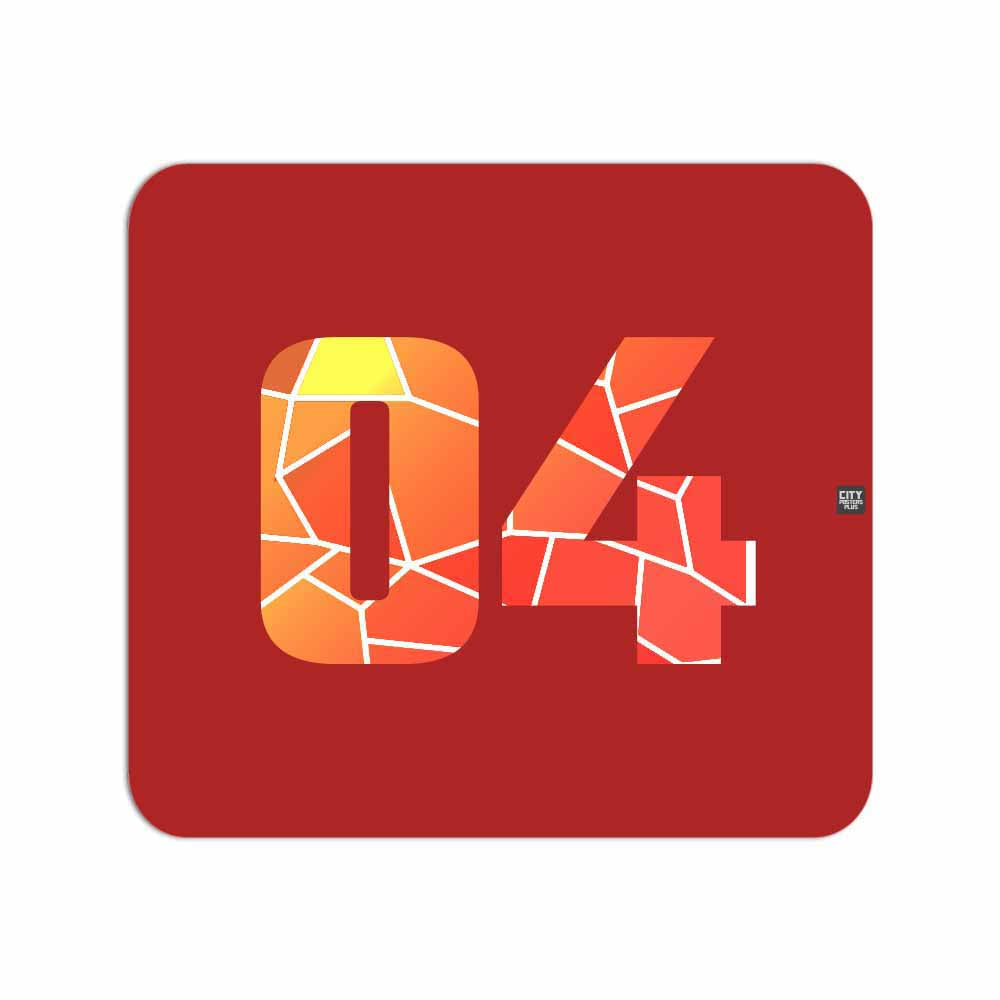04 Number Mousepad (Red)