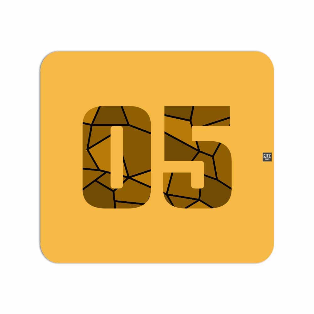 05 Number Mousepad (Golden Yellow)