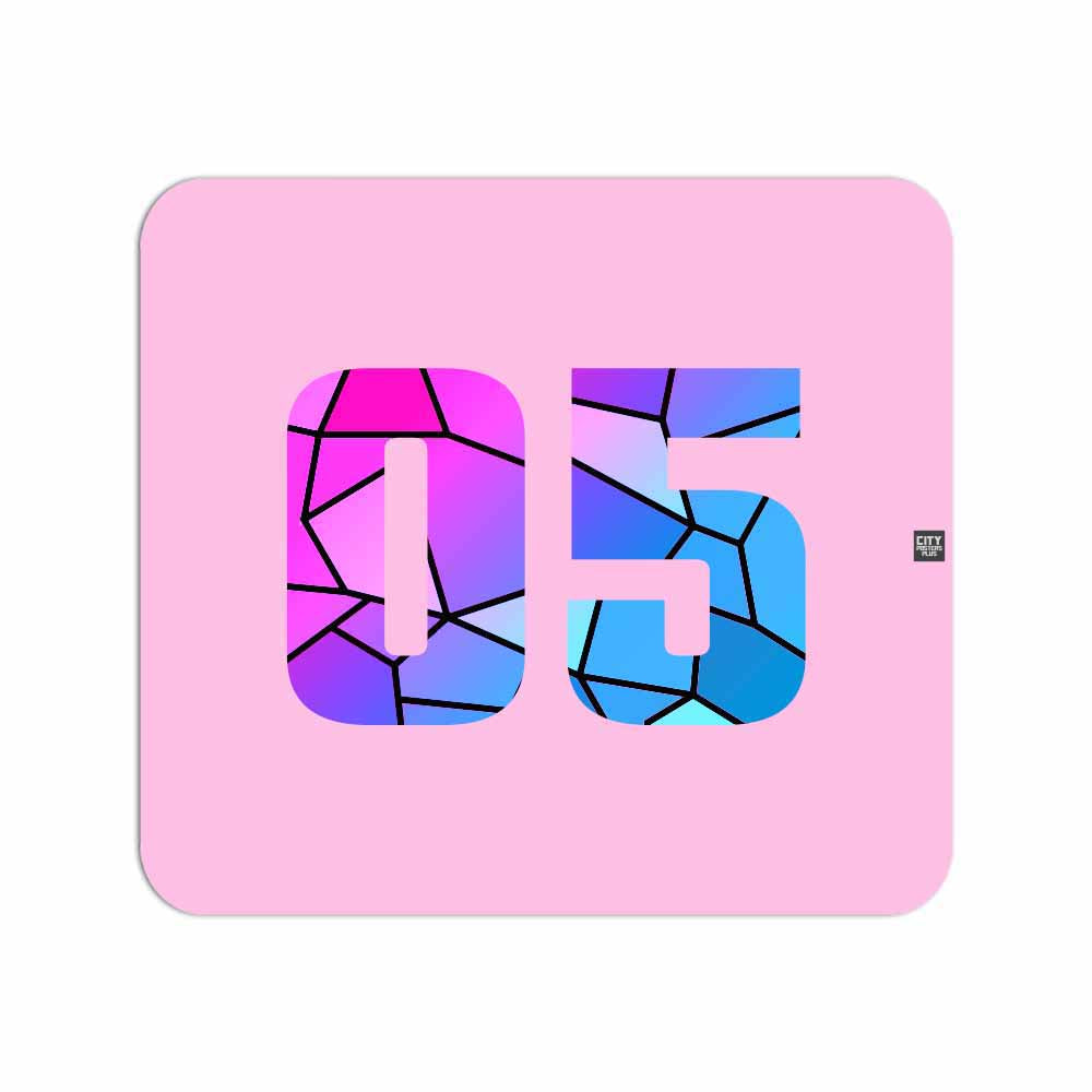 05 Number Mousepad (Light Pink)