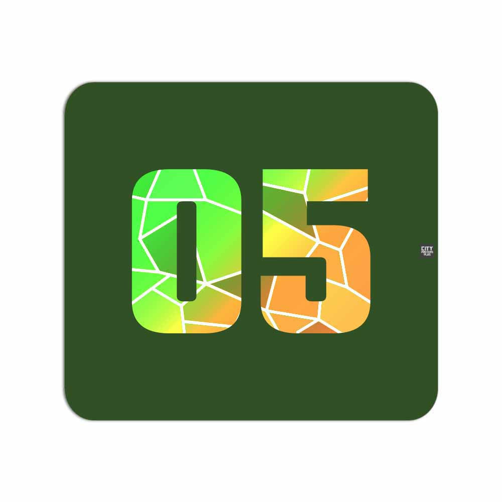 05 Number Mousepad (Olive Green)