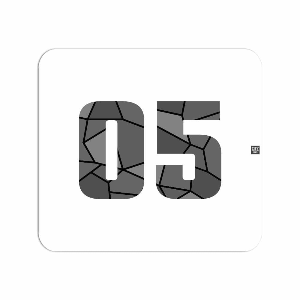 05 Number Mousepad (White)