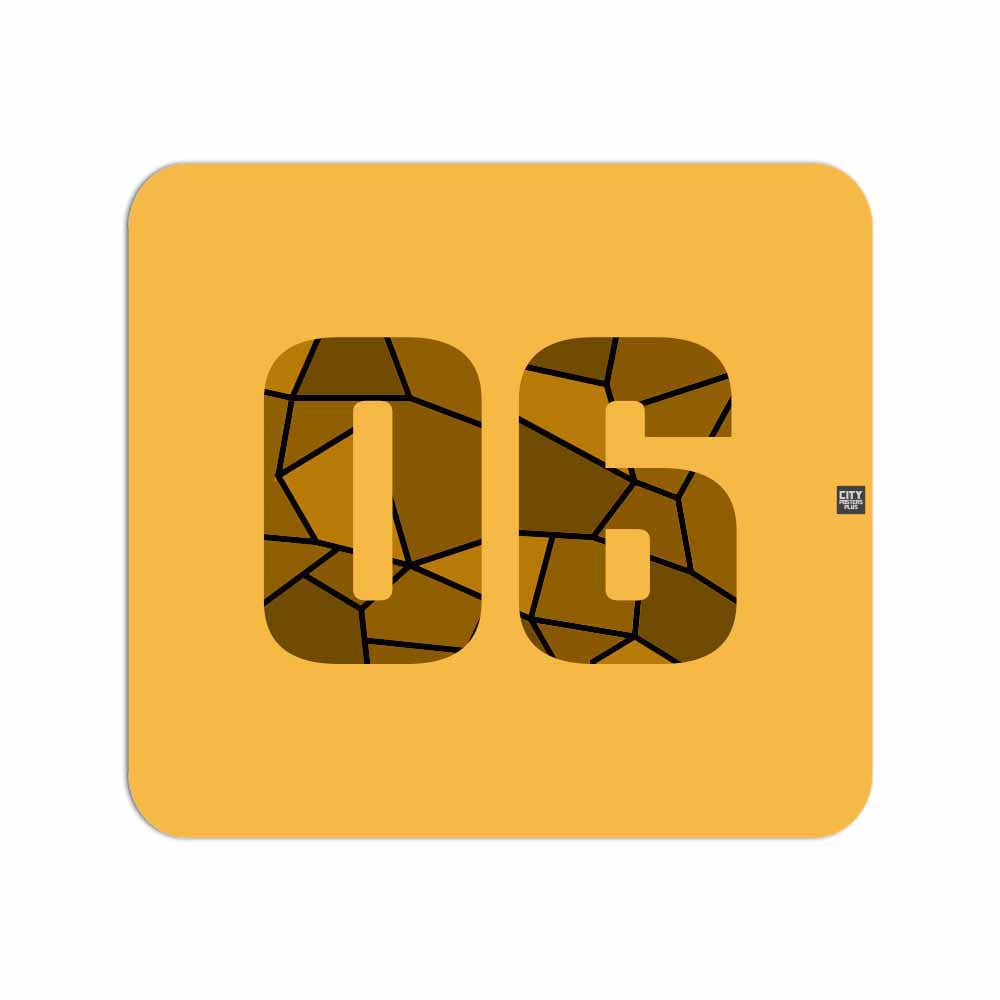 06 Number Mousepad (Golden Yellow)