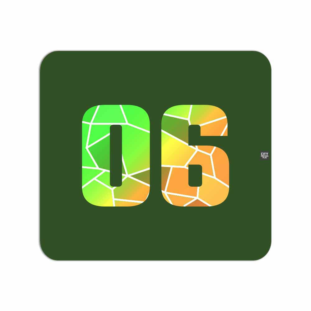 06 Number Mousepad (Olive Green)