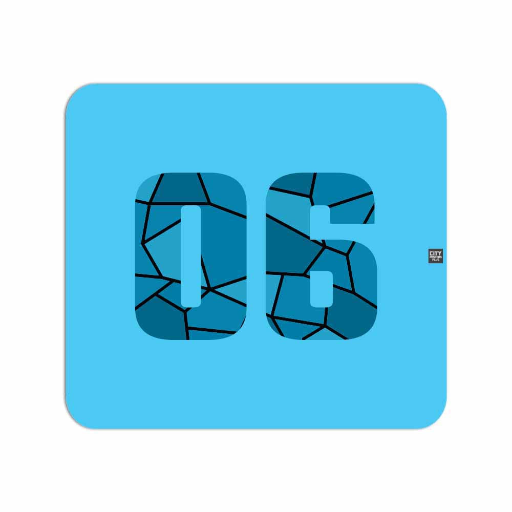 06 Number Mousepad (Sky Blue)
