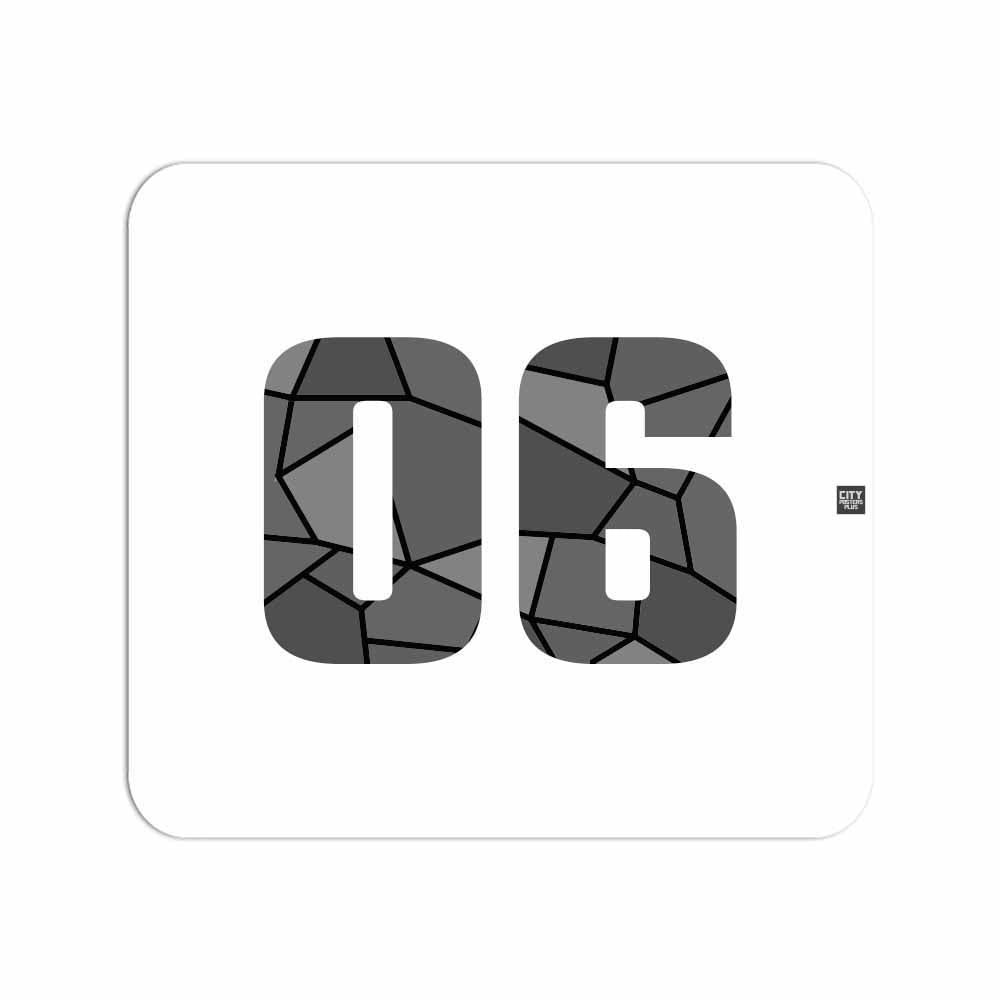 06 Number Mousepad (White)