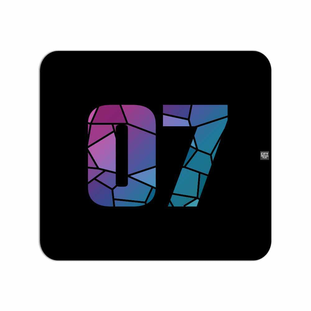 07 Number Mousepad (Black)