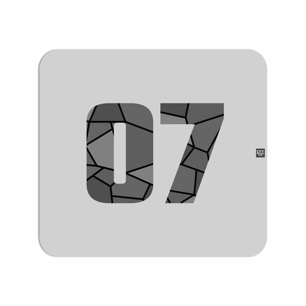 07 Number Mousepad (Melange Grey)