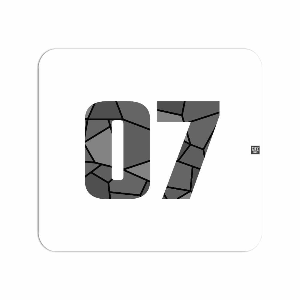 07 Number Mousepad (White)