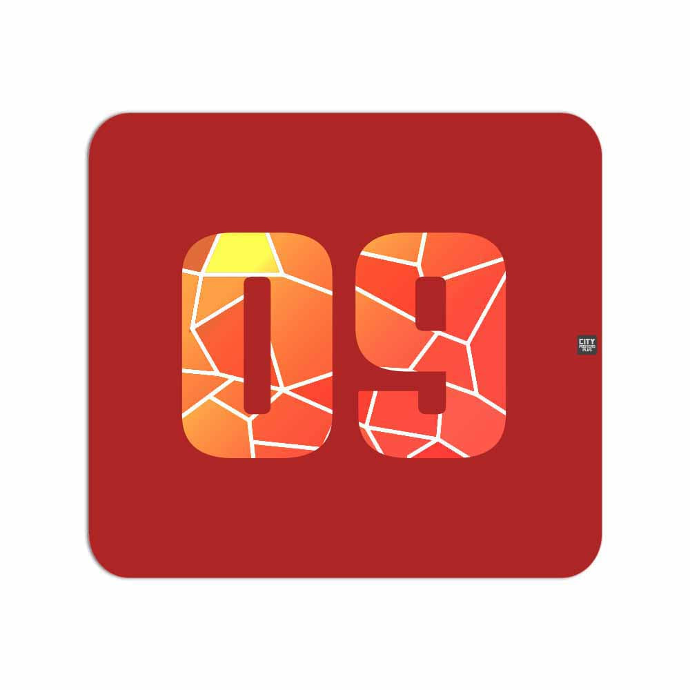 09 Number Mousepad (Red)