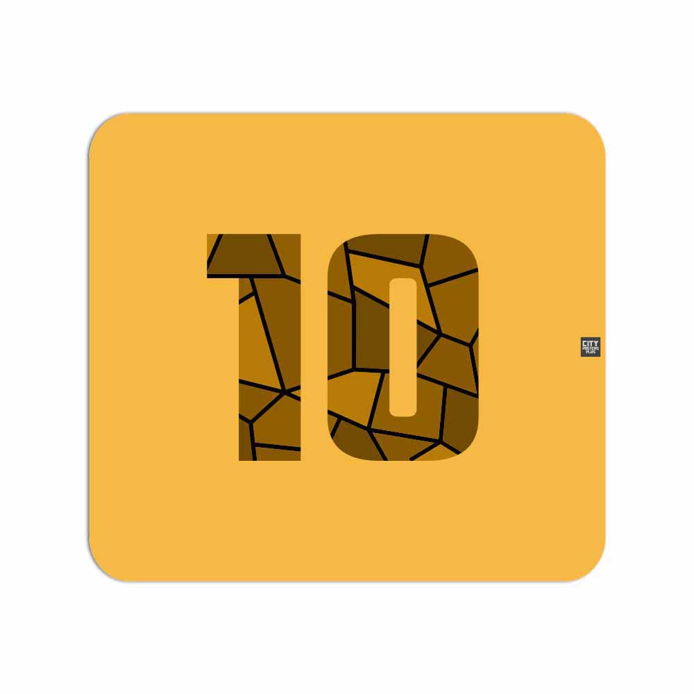 10 Number Mousepad (Golden Yellow)