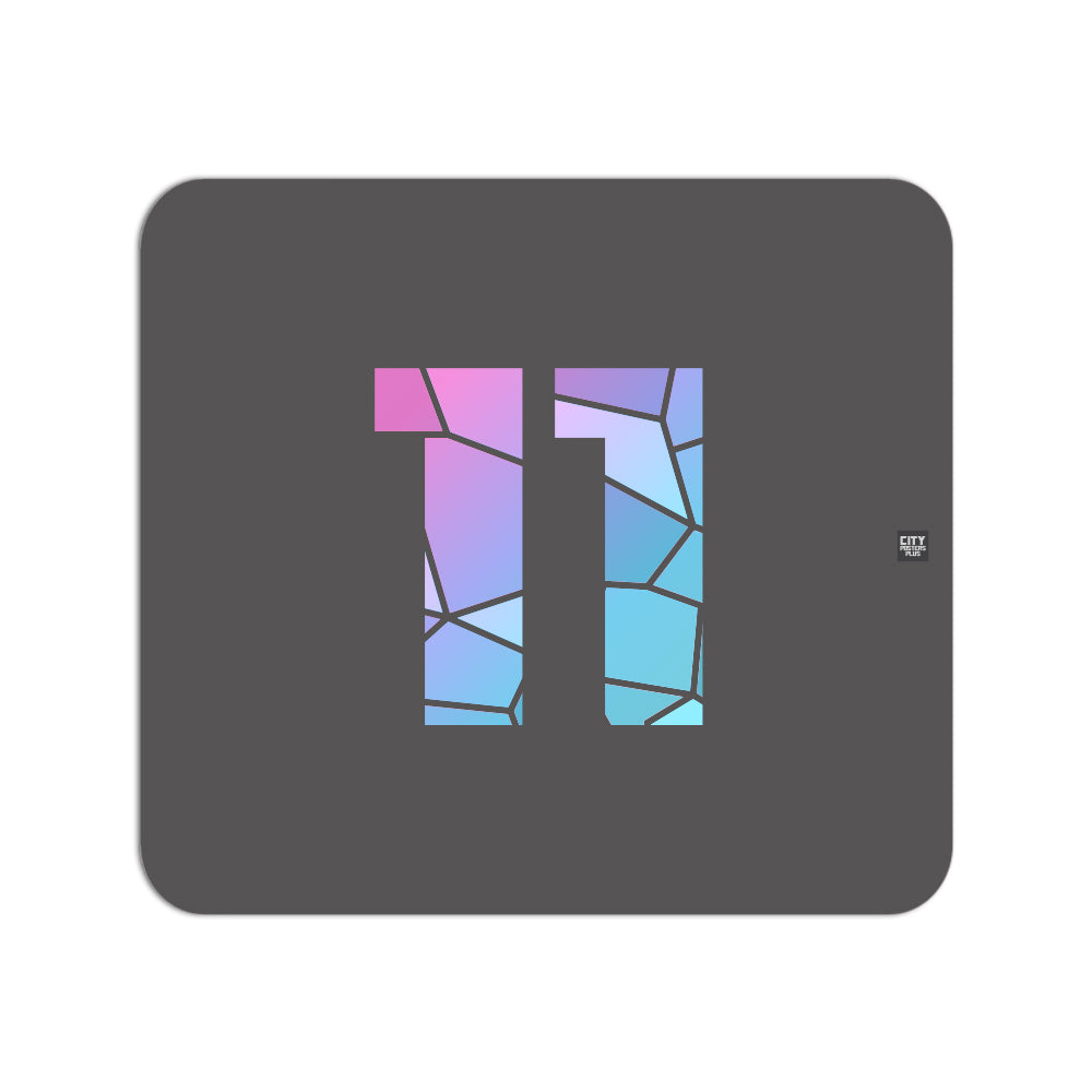 11 Number Mousepad (Charcoal Grey)
