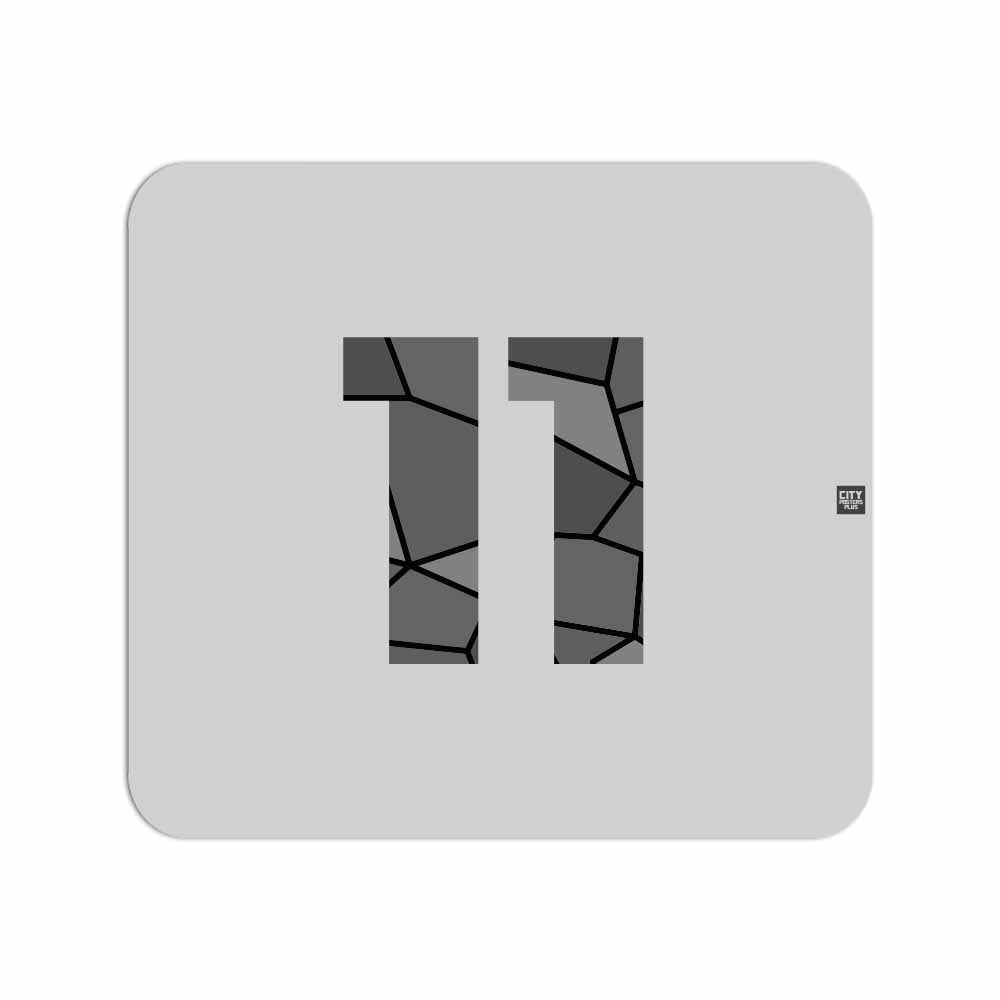 11 Number Mousepad (Melange Grey)