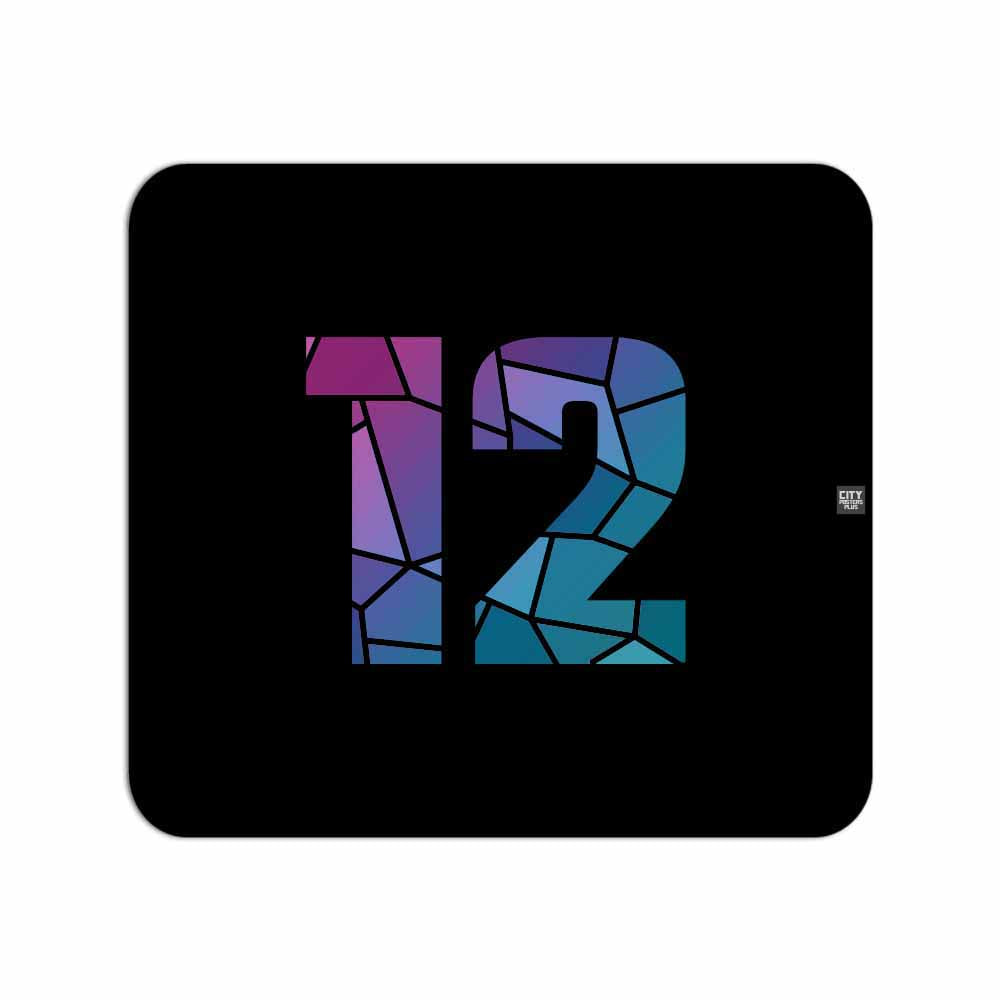 12 Number Mousepad (Black)