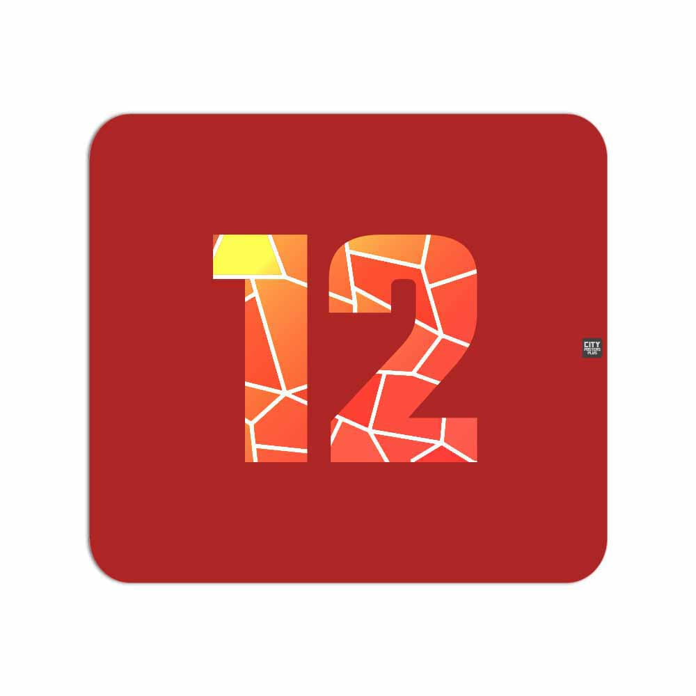 12 Number Mousepad (Red)