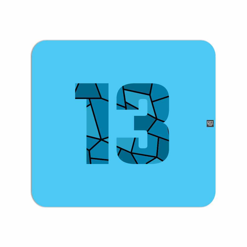 13 Number Mousepad (Sky Blue)