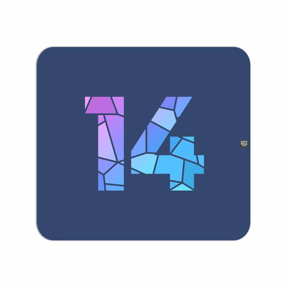 14 Number Mousepad (Navy Blue)