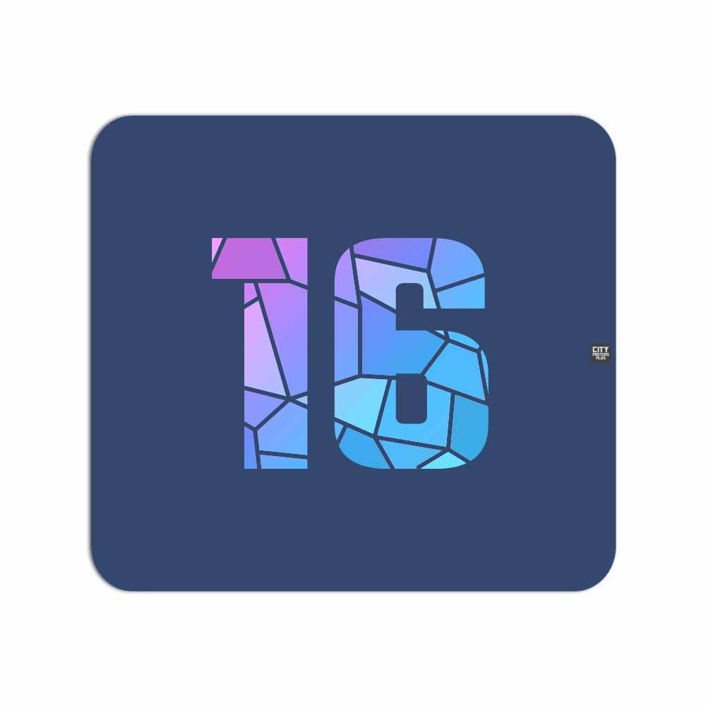 16 Number Mousepad (Navy Blue)