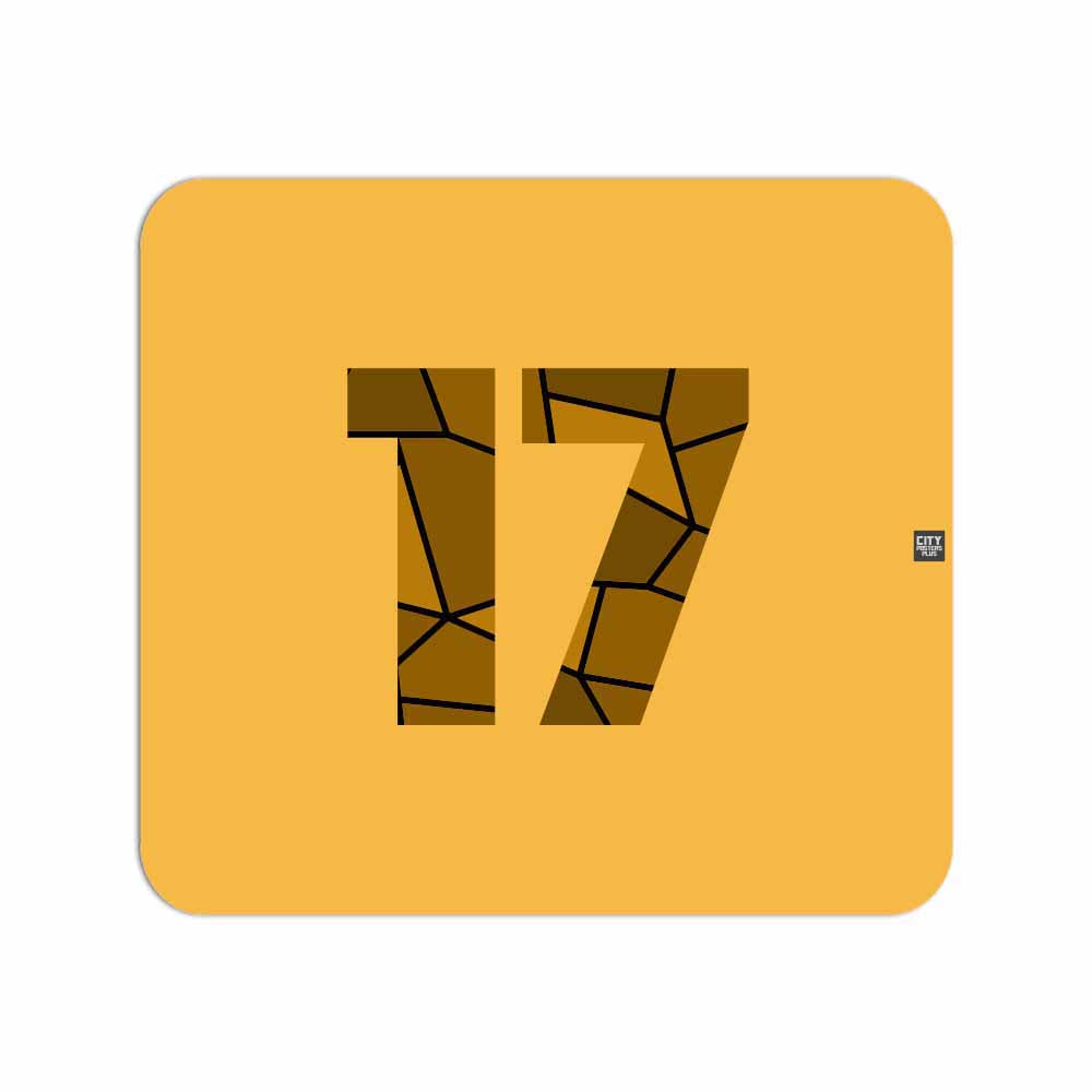 17 Number Mousepad (Golden Yellow)