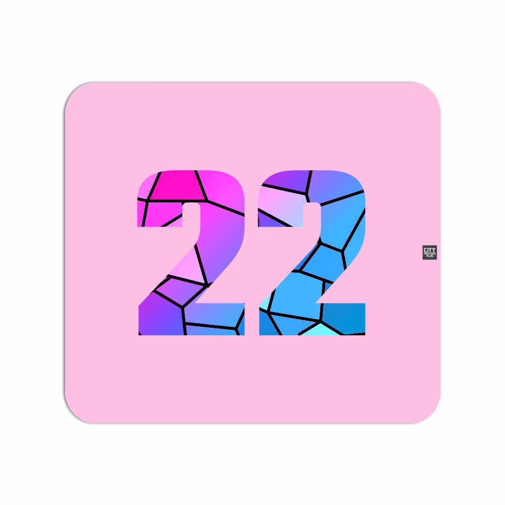 22 Number Mousepad (Light Pink)