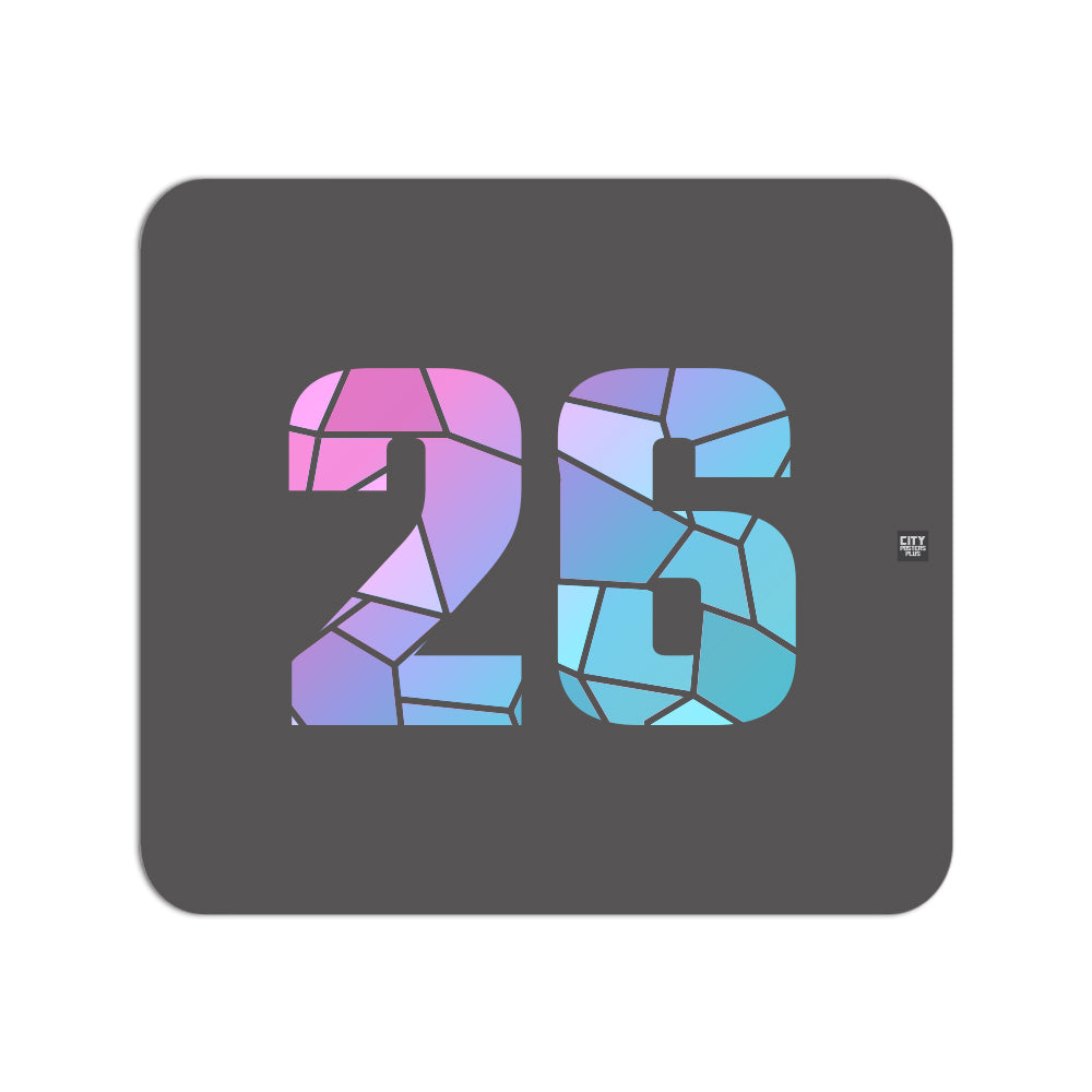 26 Number Mousepad (Charcoal Grey)