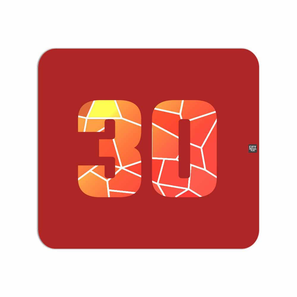 30 Number Mousepad (Red)