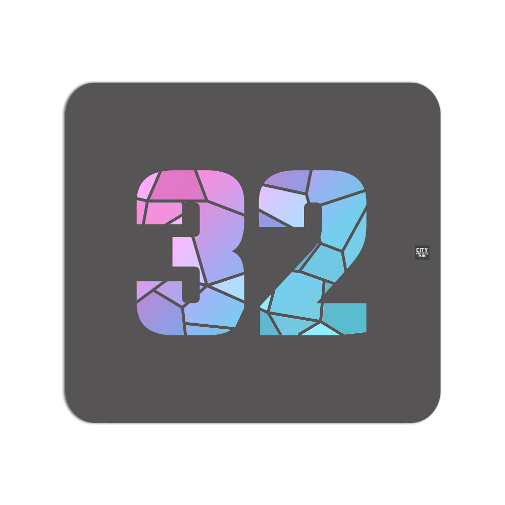 32 Number Mousepad (Charcoal Grey)