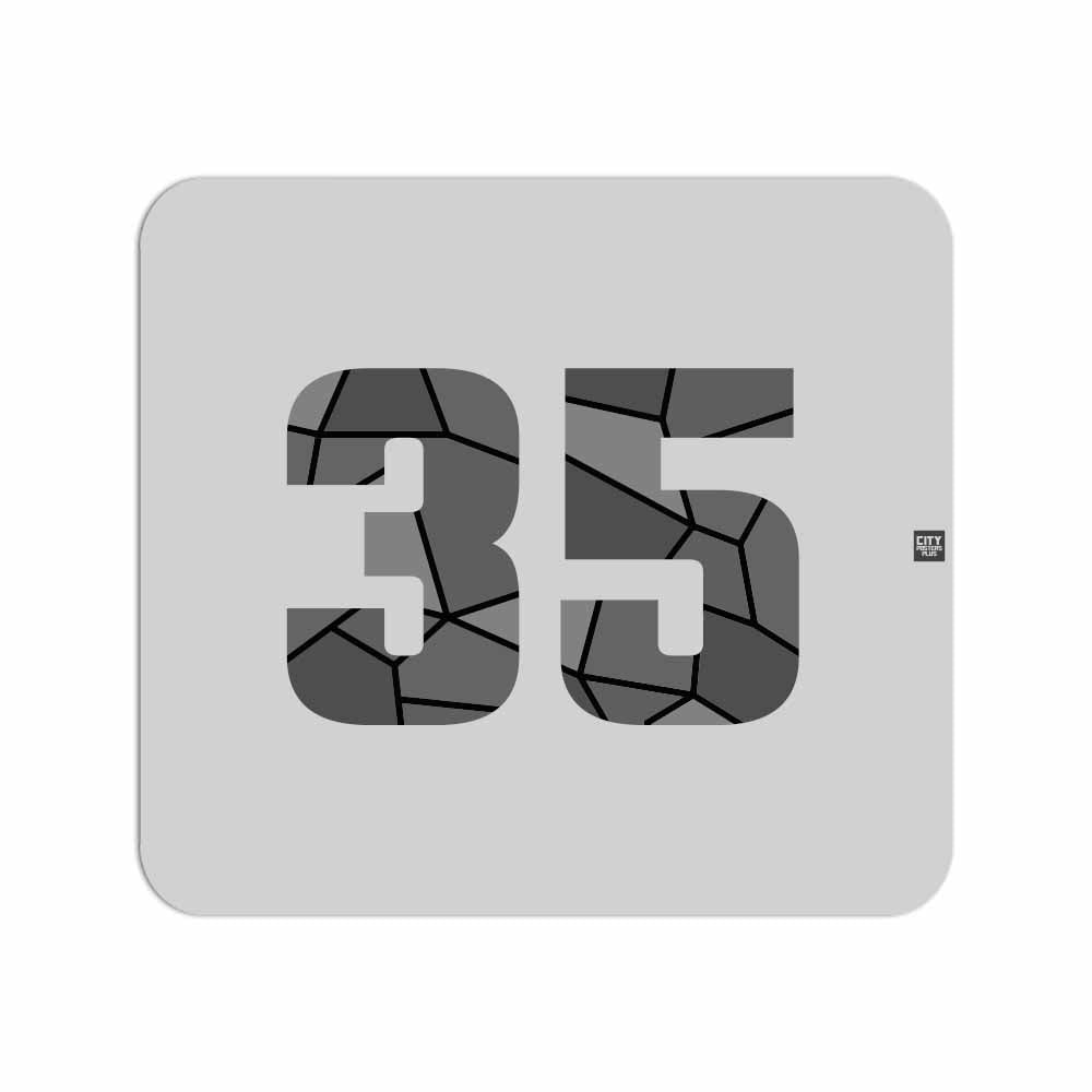 35 Number Mousepad (Melange Grey)