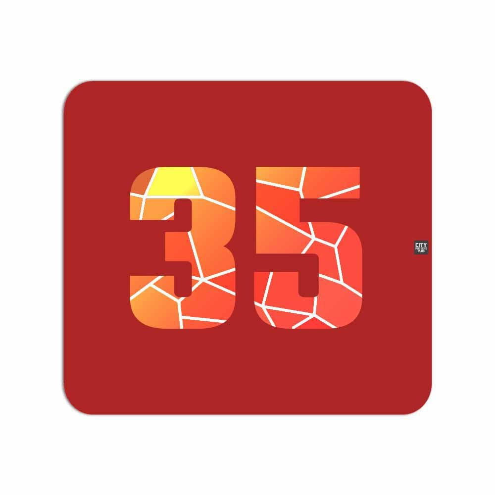 35 Number Mousepad (Red)