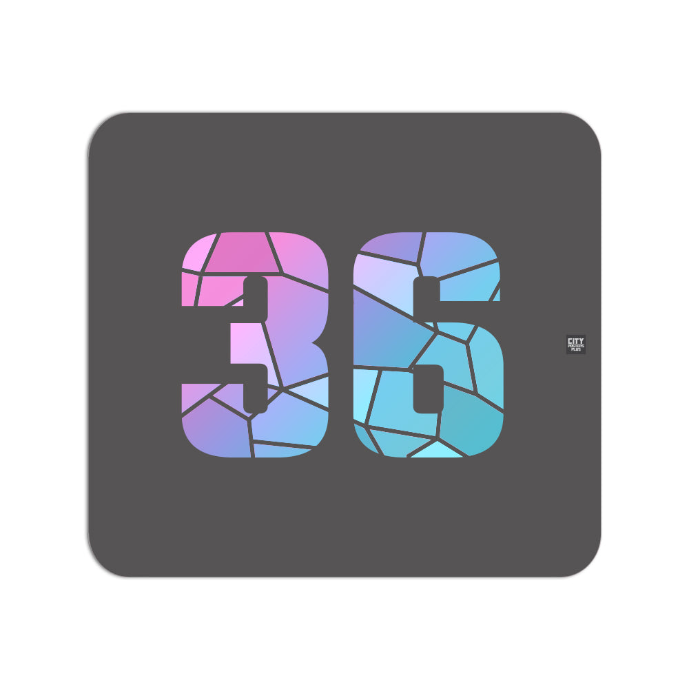 36 Number Mousepad (Charcoal Grey)