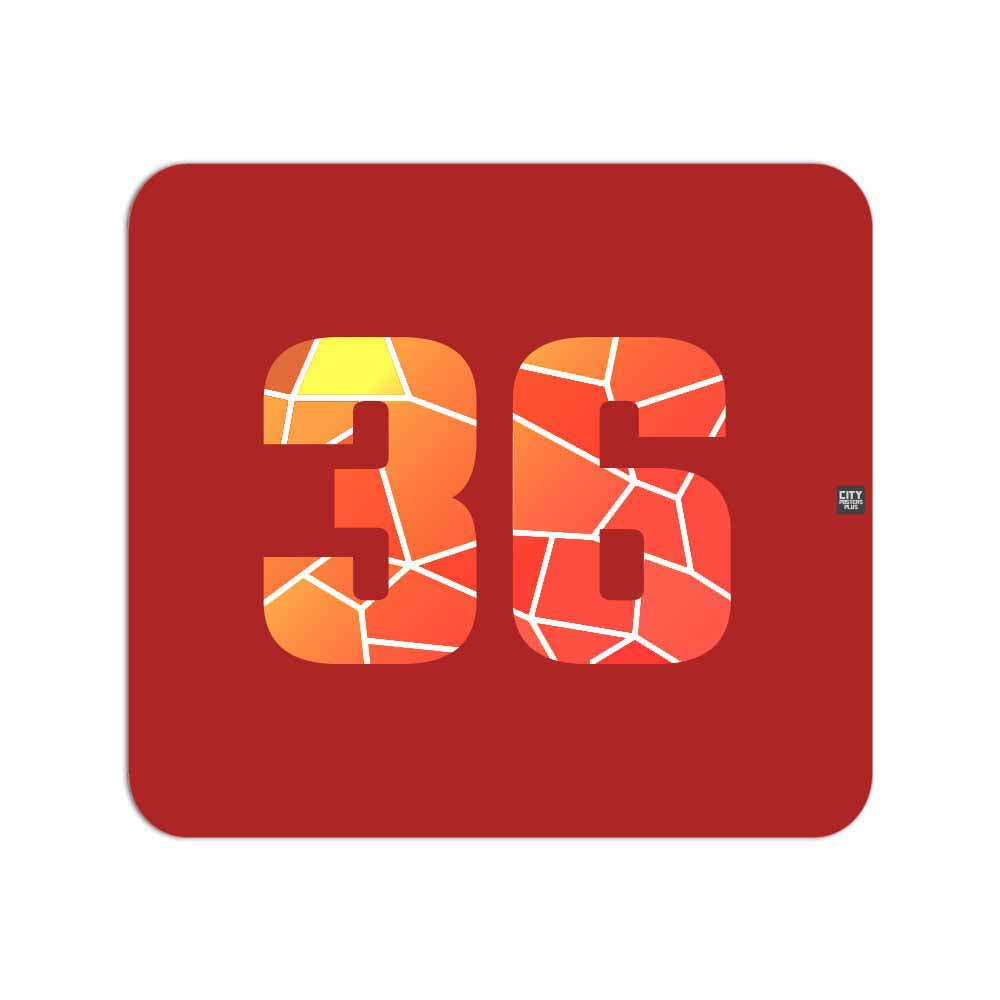 36 Number Mousepad (Red)