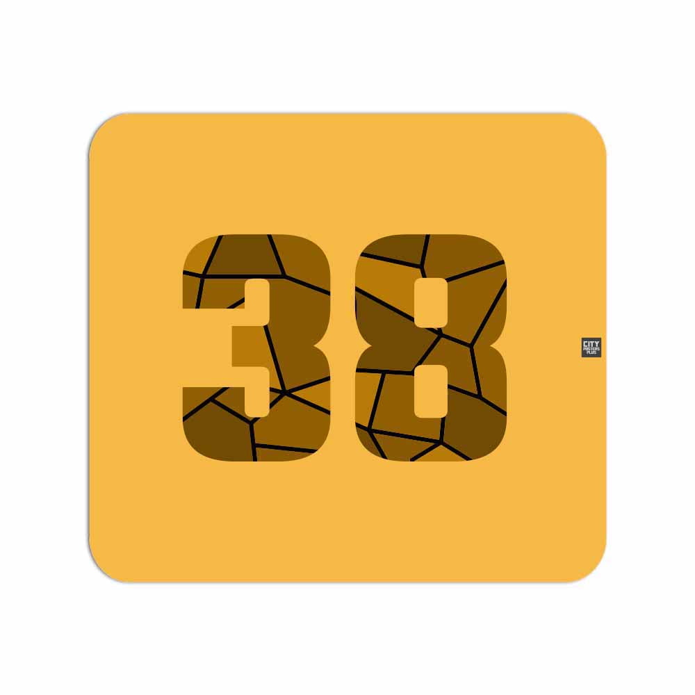 38 Number Mousepad (Golden Yellow)