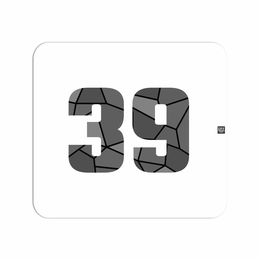 39 Number Mousepad (White)