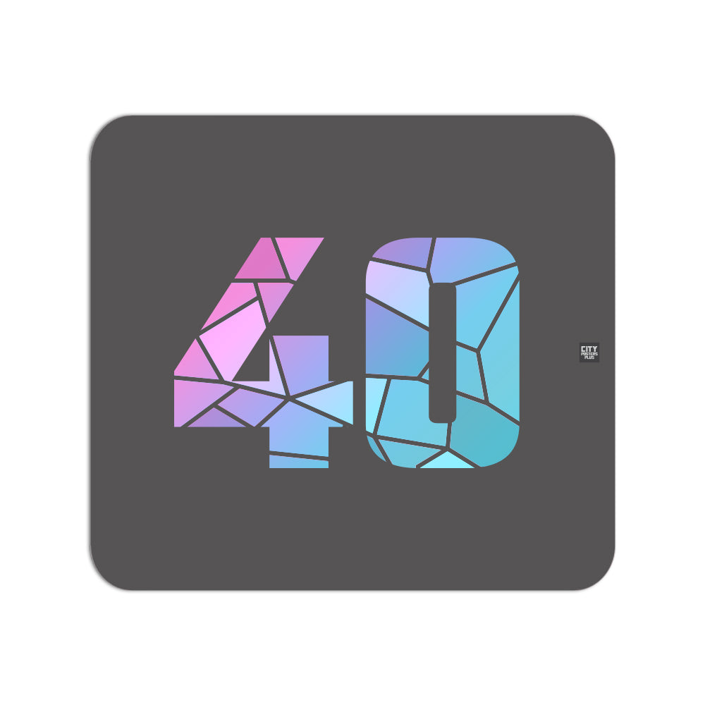 40 Number Mousepad (Charcoal Grey)