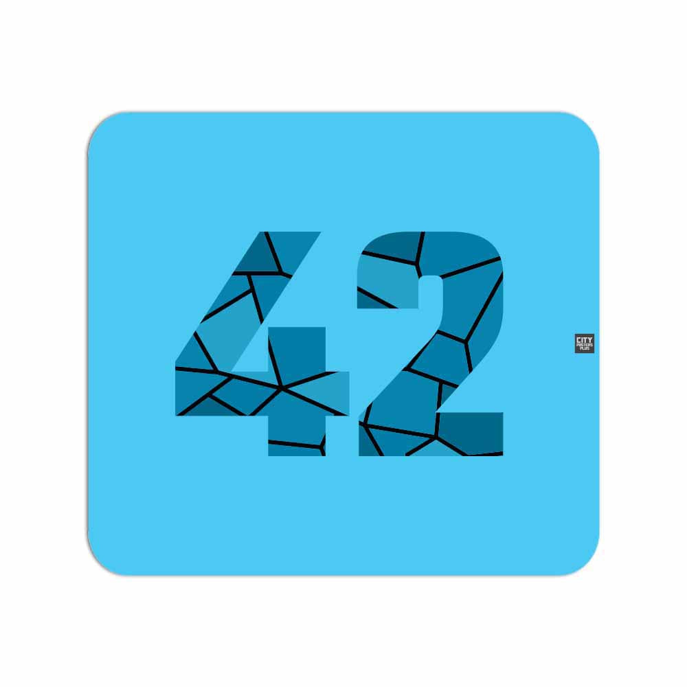 42 Number Mousepad (Sky Blue)