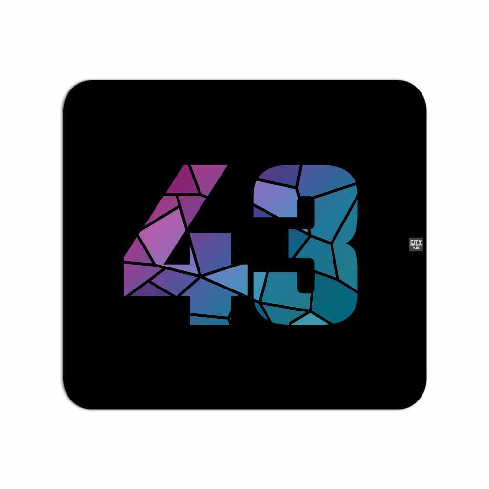 43 Number Mousepad (Black)