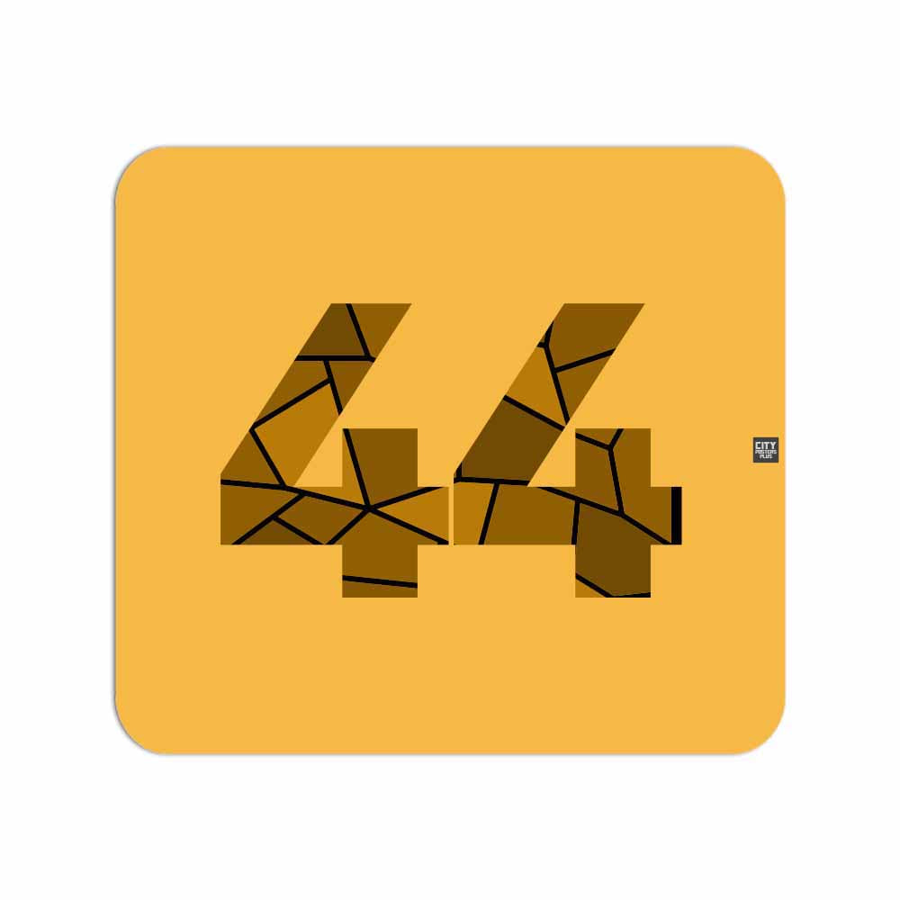 44 Number Mousepad (Golden Yellow)