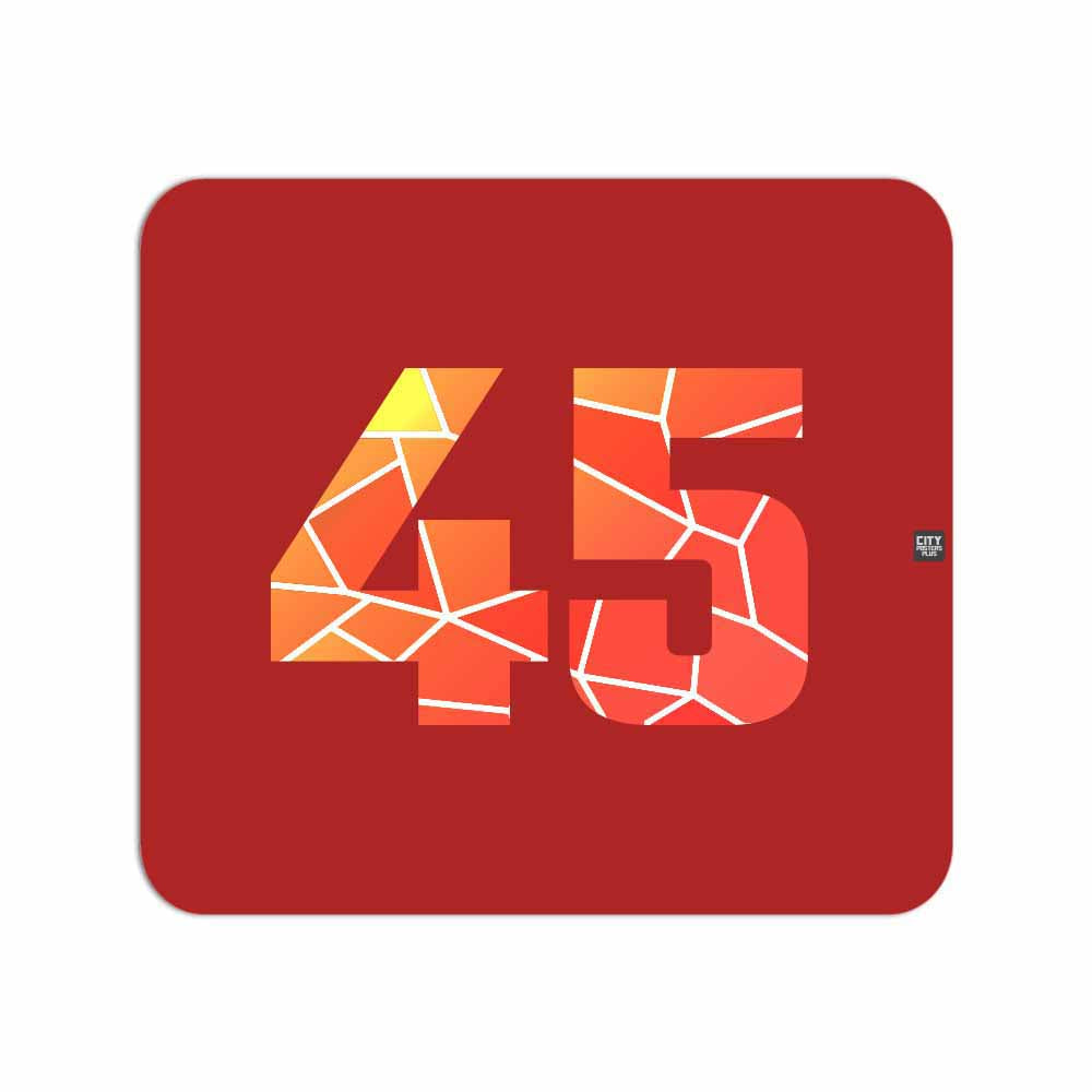 45 Number Mousepad (Red)