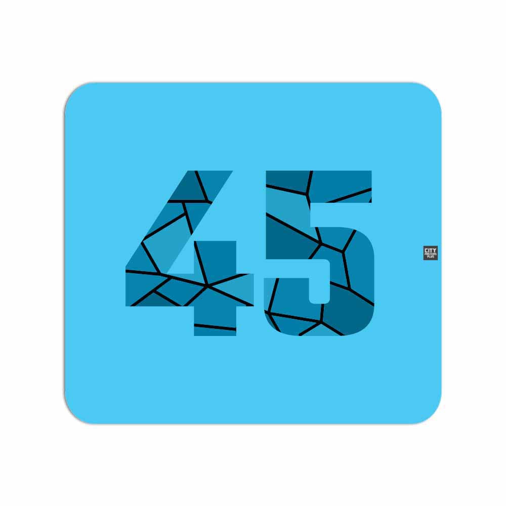45 Number Mousepad (Sky Blue)